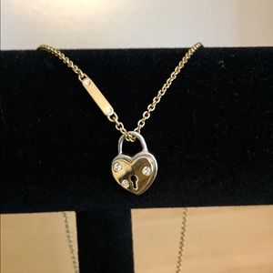 Coach necklace and earrings